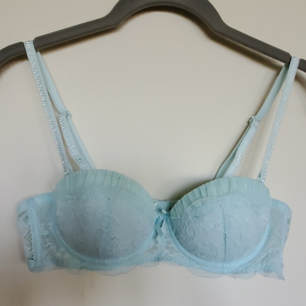 Adore Me Blue Lace Bra